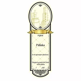   Etichetă brandy 10 buc noi înguste "Pálinkafőzós"