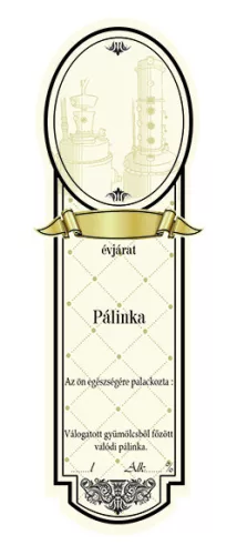 Címke pálinkás 10 db-os new keskeny "Pálinkafőzős"