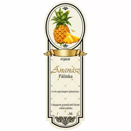 Eticheta brandy 10 bucati nou ingust Ananas