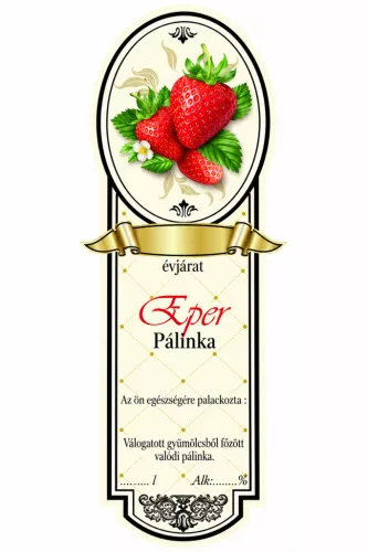 Eticheta coniac 10 bucati nou ingust Strawberry