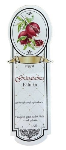 Etiketa za rakiju 10 komada nova uska Jabuka granat