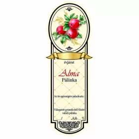 Etichetă brandy 10 bucăți noi înguste de măr-roșu