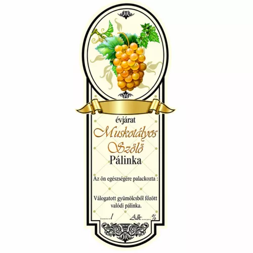 Etichetă țuică 10 bucăți nou îngust Grape Muscat