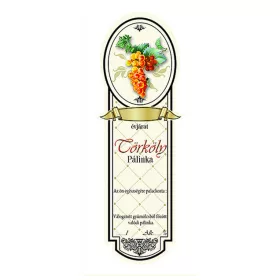 Etichetă brandy 10 bucăți noi înguste Törköly