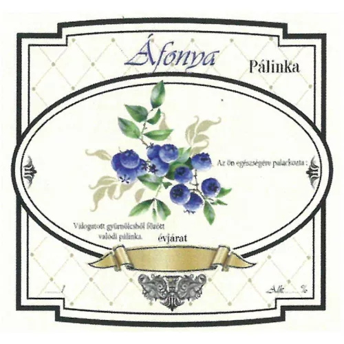 Etichetă țuică 10 buc. nou lat Cranberry