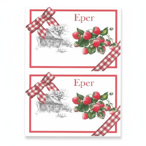 Eticheta dulceata de capsuni 8 buc