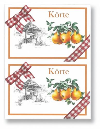 Etichetă pere conserve 8 buc