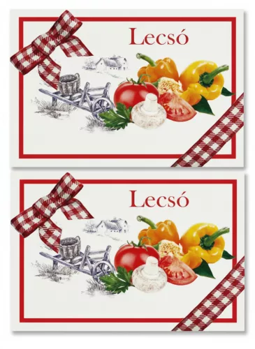 Etichetă conserve Lecsó 8 buc