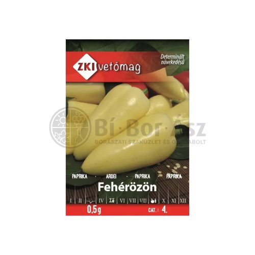 Vetőmag ZKI 4. kategória Paprika/ Fehérözön