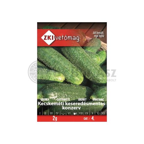 Vetőmag ZKI 4. kategória Uborka/ Kecskeméti keserédesmentes konzerv