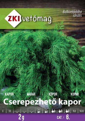 Vetőmag ZKI 6. kategória Fűszernövény Kapor/ Cserepezhető kapor
