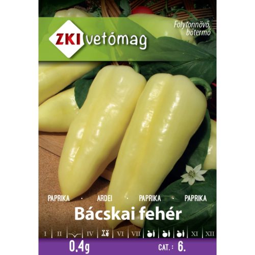 Vetőmag ZKI 6. kategória Paprika/ Bácskai fehér