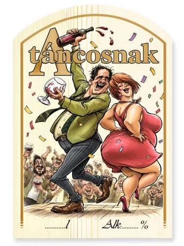 Etikett Brandy 10 Stück (gebogen) für Tänzer