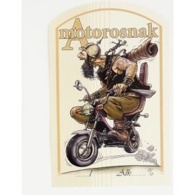 Címke pálinkás 10 db-os (íves) Motorosnak