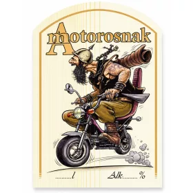 Etikett Schnaps 10 Stück (gebogen) für Biker