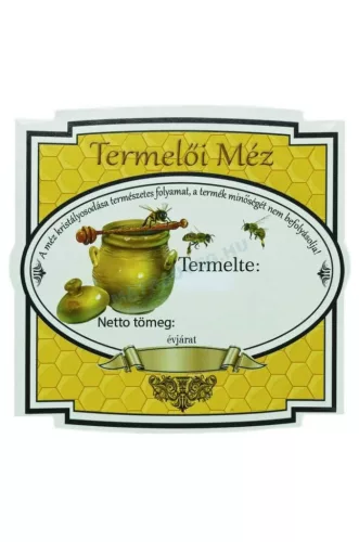 Etichetă miere 10 bucăți lat nou - Termelói Méz poate fi scris
