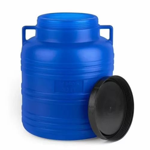 Kunststofffass 30 Liter mit Laschenschraubverschluss blau 0,68 kg