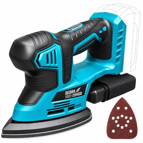 Dedra akkumulátoros deltacsiszoló 18 V 140×140×93 mm akku és töltő nélkül (DED7063)