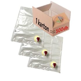   1 kartontól (500 db) - BAG IN BOX zacskó átlátszó 3literes /meleg töltésű/ - 80C°-ig - /MEL/VTP/H Smurfit