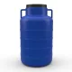 Bačva plastična 60 litara s poklopcem na zavrtanje s ušicama plava 1,33 kg