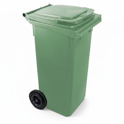 Coș de gunoi 120 litri pe roți Verde