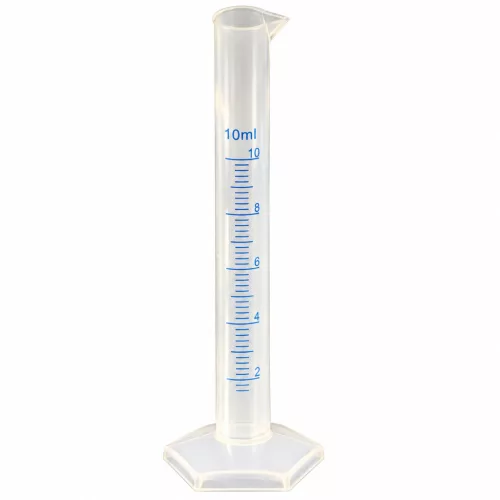 Measuring cylinder 10 ml plastic
