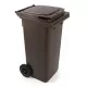 Dustbin 120 liter on wheels Gray