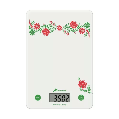 Momert 6859 Digitális Konyhai Mérleg - Kalocsai mintás - 5kg