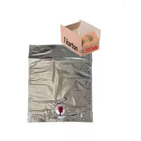   1 Karton (350 Stück) – BAG-IN-BOX-Beutel, metallisiert, 10 Liter /heiß abgefüllt/