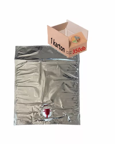 1 carton (350 units) – metallised BAG-IN-BOX pouch, 10 litres /hot-filled/