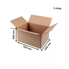   Kartondoboz 700x500x500 mm – 5 rétegű, extra erős szállítási doboz