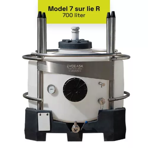 EvoCask lélegzőtartály 700 literes fémkeretes Fehér (Model 7R Sur Lie)