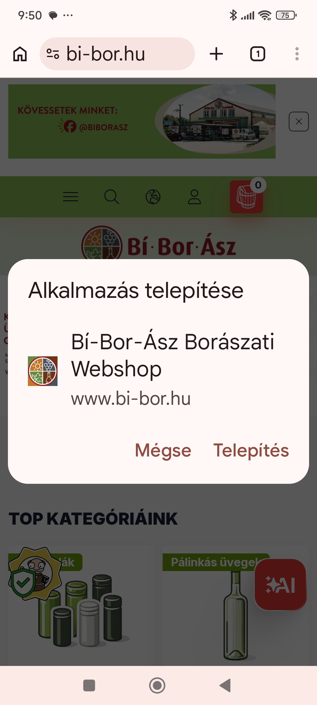 Bí-Bor-Ász alkalmazás telepítése Androidon - engedélyezés