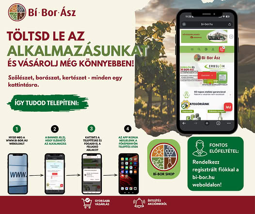 Regisztrációs és Telepítési Útmutató Bí-Bor-Ász Webalkalmazásunkhoz az UNAS Webshopon